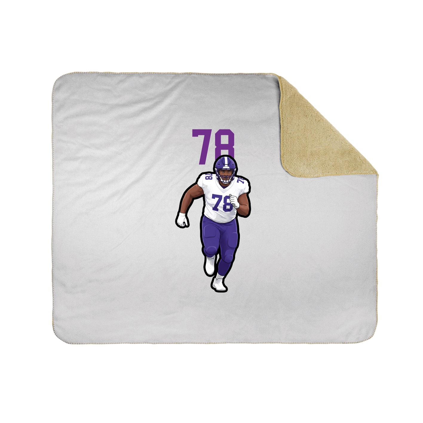 Throw Blanket — Number Top in White