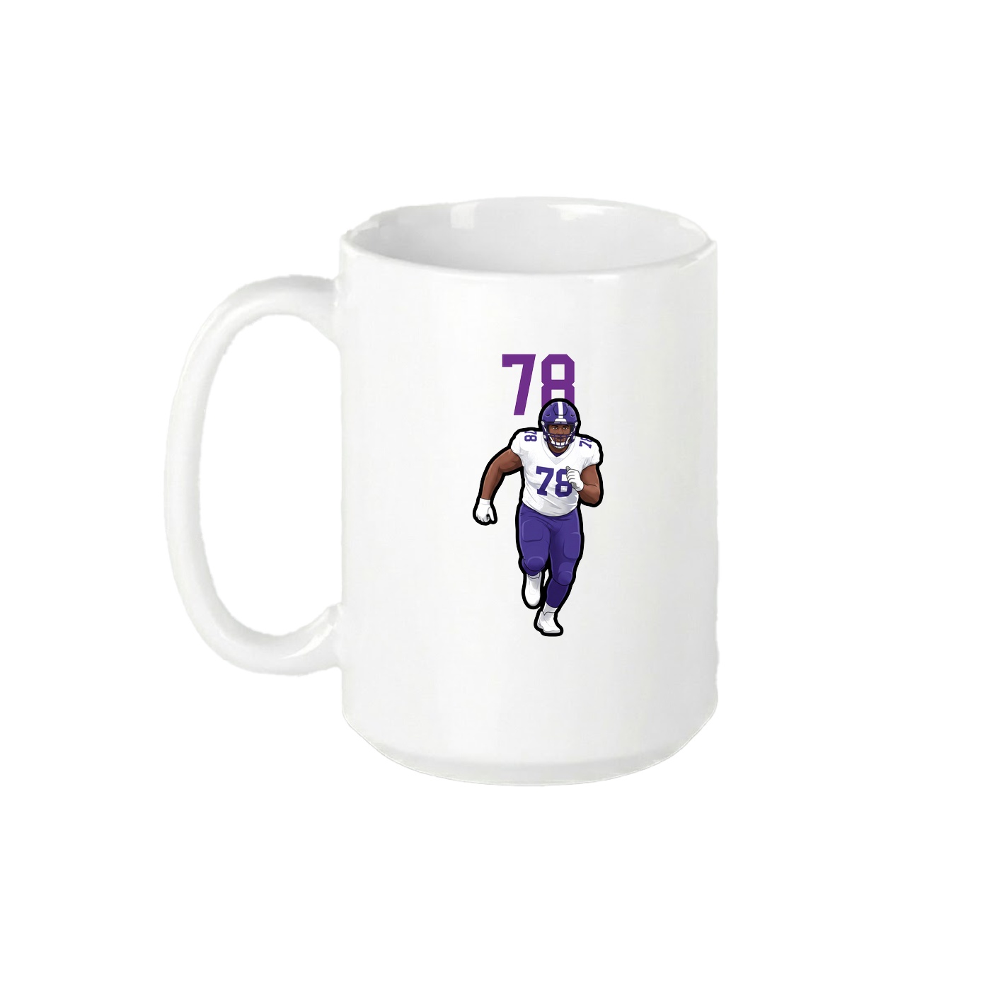 15oz Coffee Mug — Number Top in White