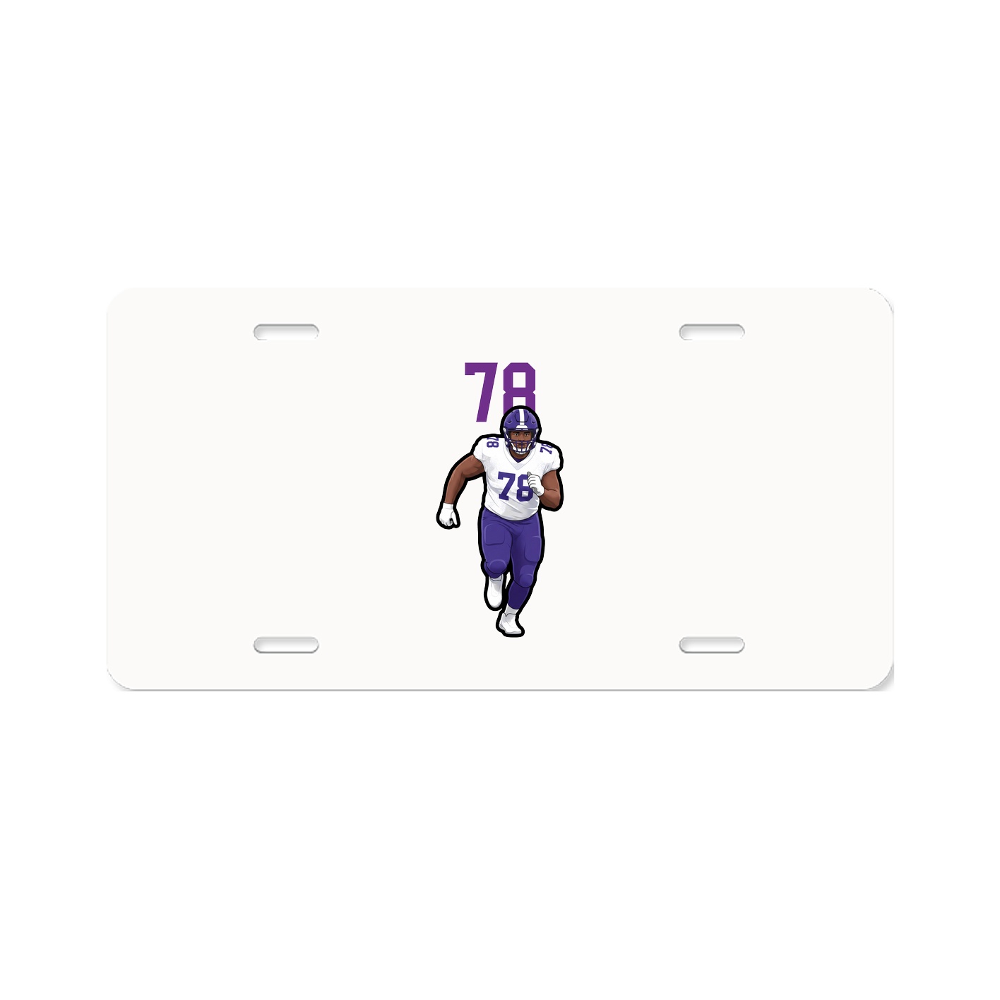 License Plate — Number Top in Classic