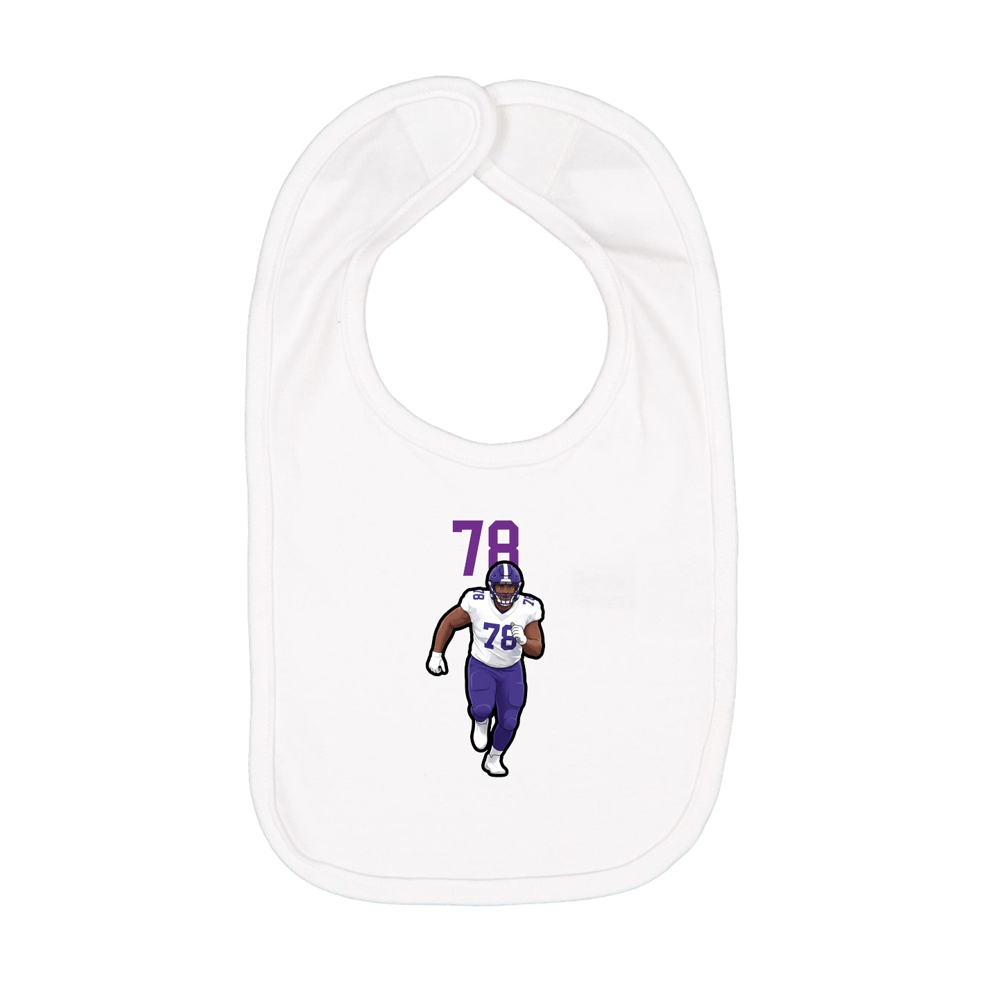 Infant Bib — Number Top in White