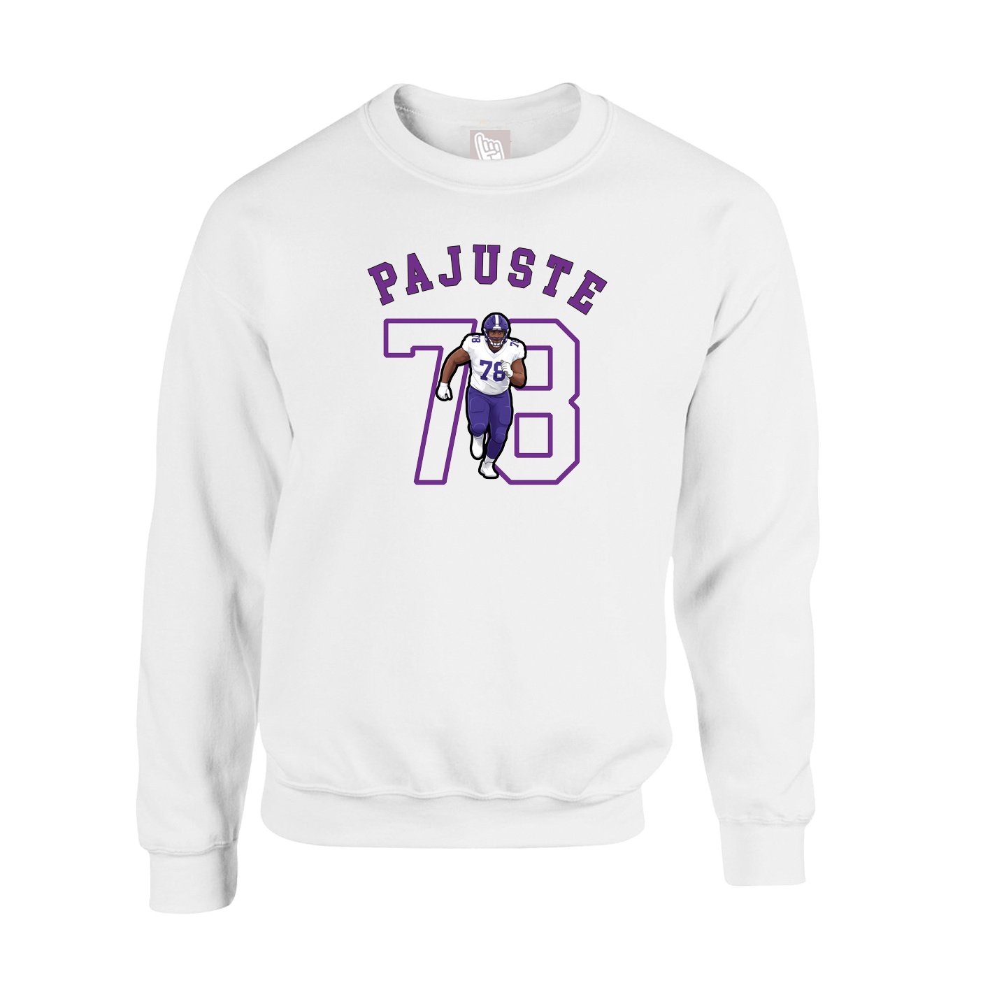 Fleece Crew — Shirsey Arch in White