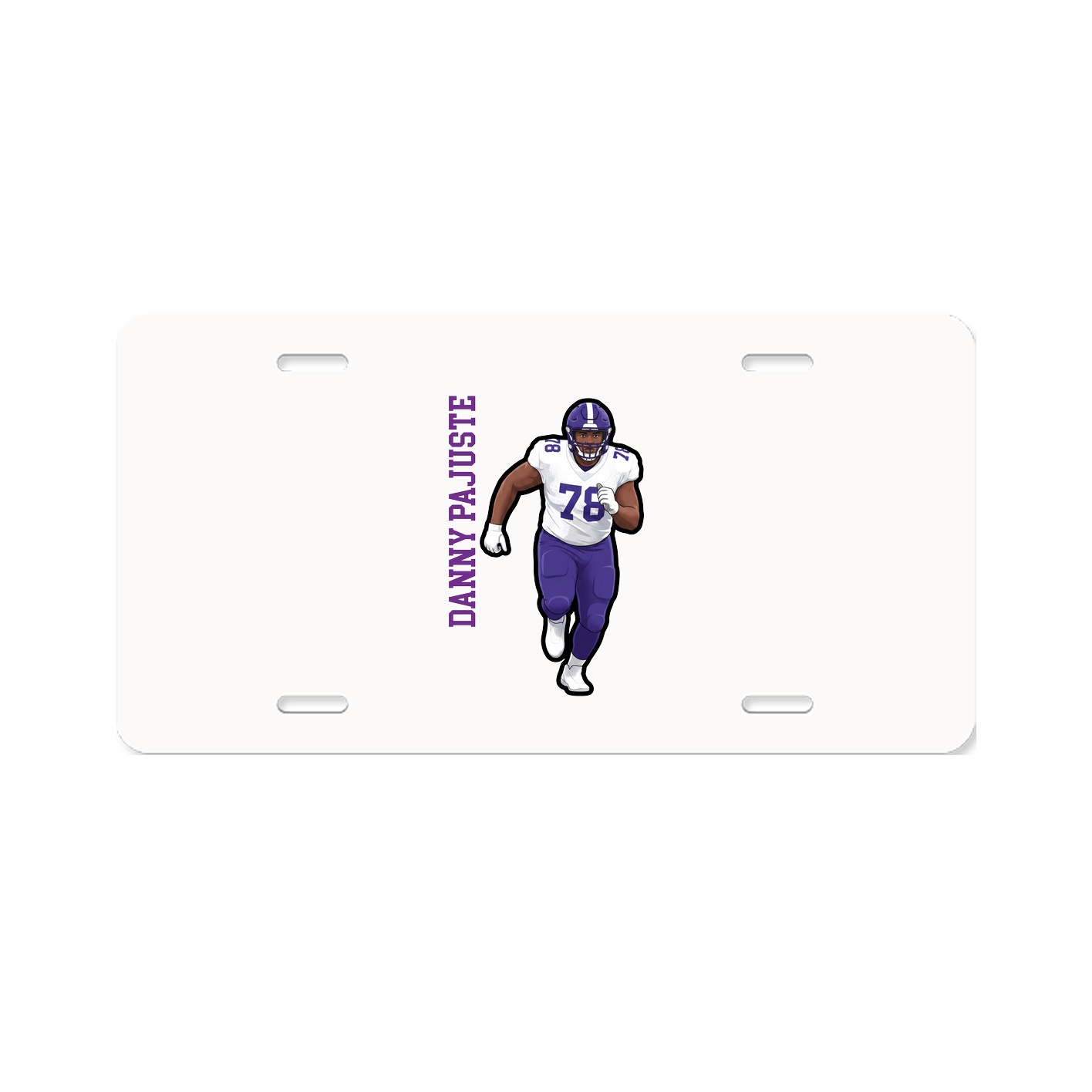 License Plate — Name Vertical in Classic