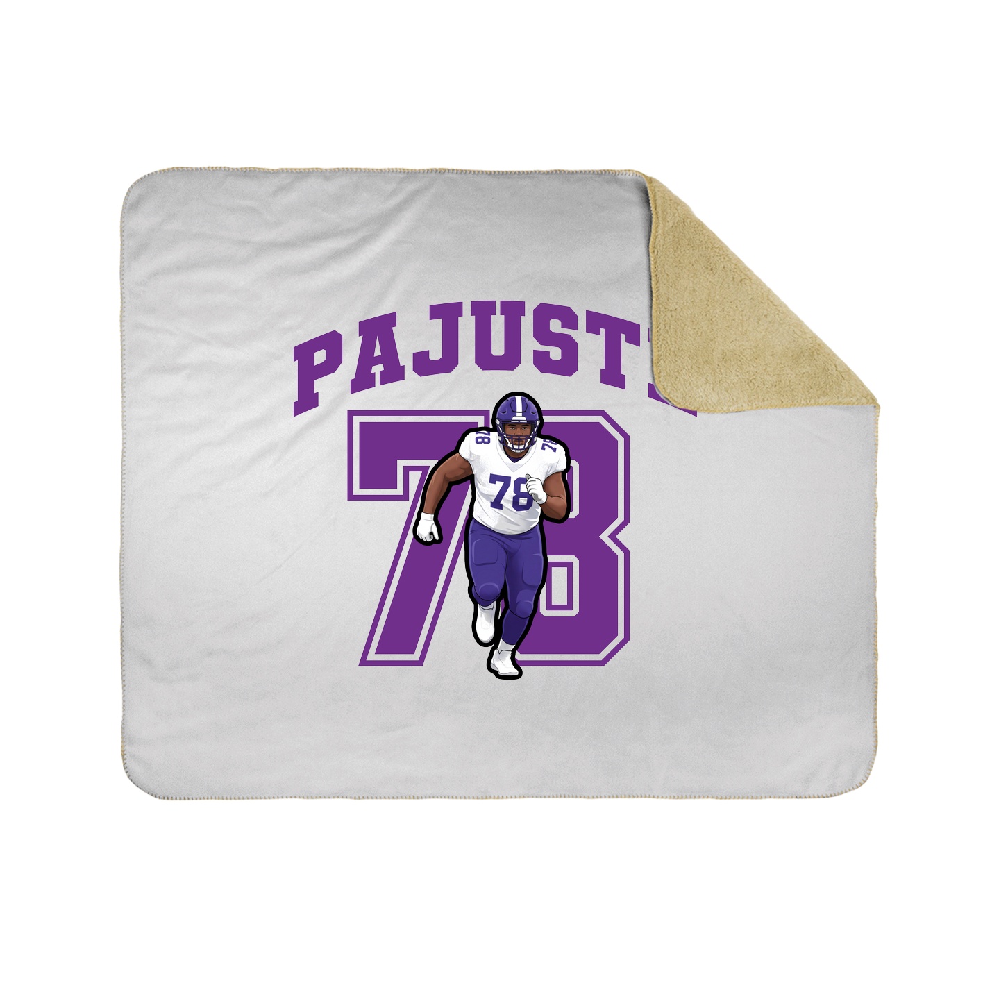 Throw Blanket — Number in White