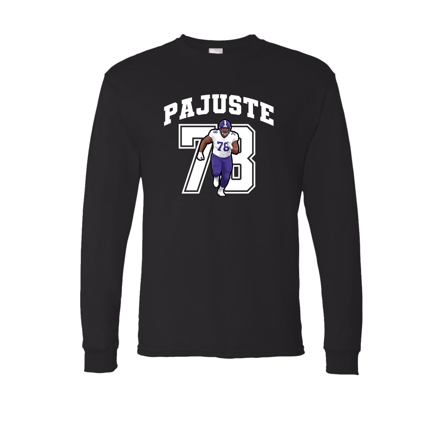 Long Sleeve Tee — Number in Black
