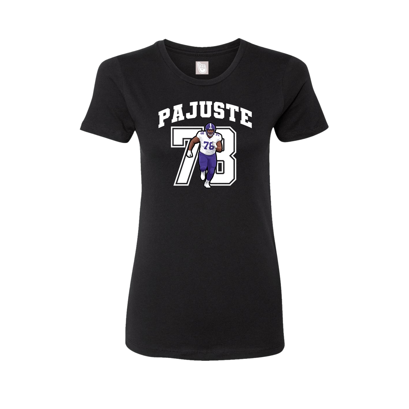Fitted Women's Tee — Number in Black