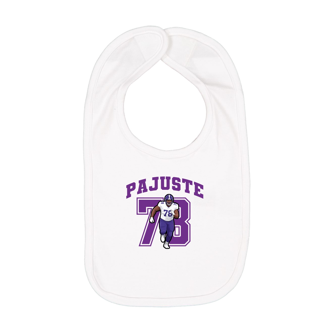 Infant Bib — Number in White