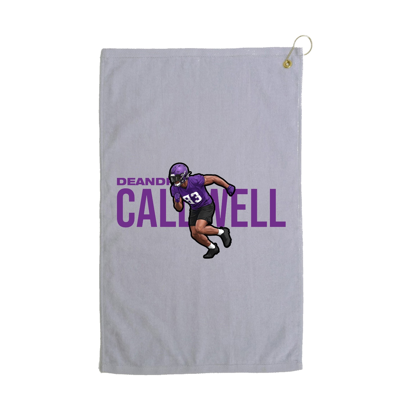 Golf Towel — Player Name in Grey