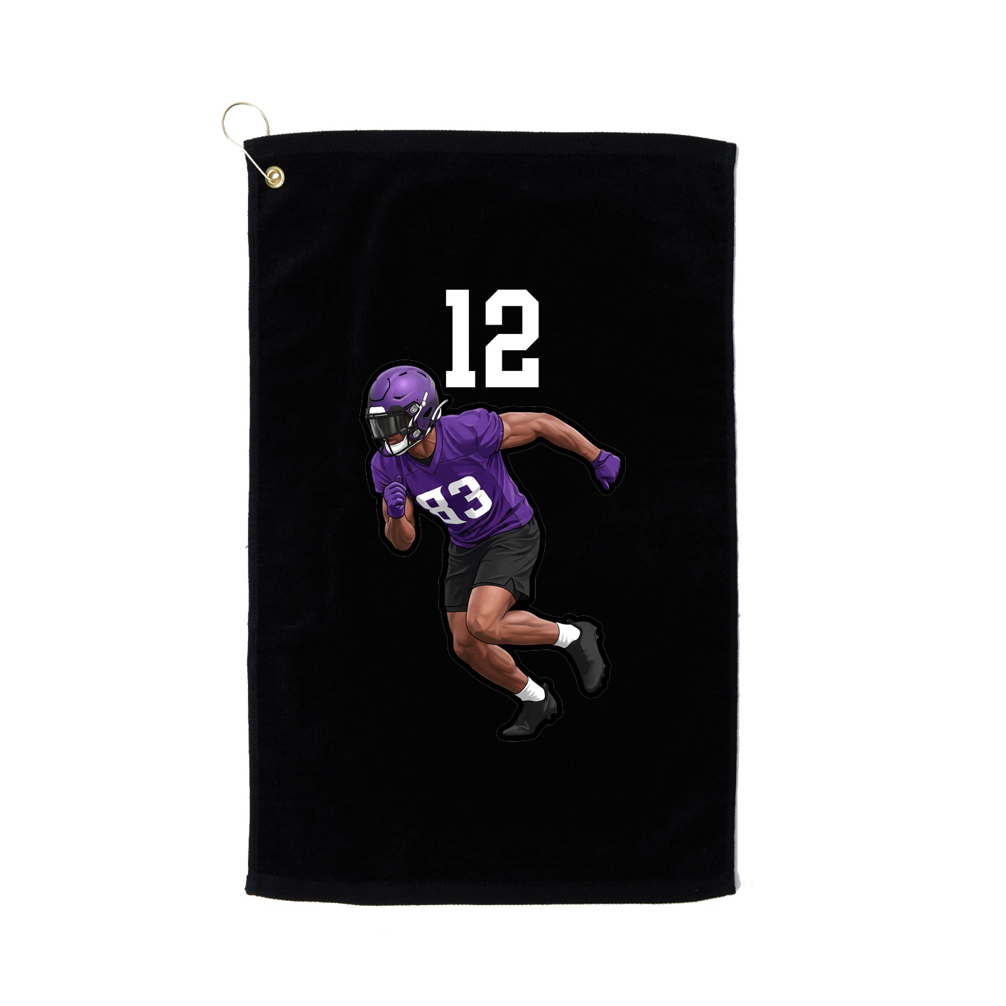 Golf Towel — Number Top in Black