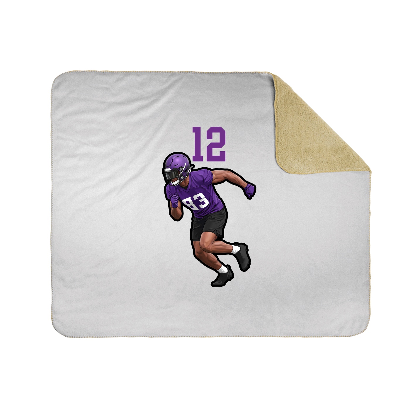 Throw Blanket — Number Top in White