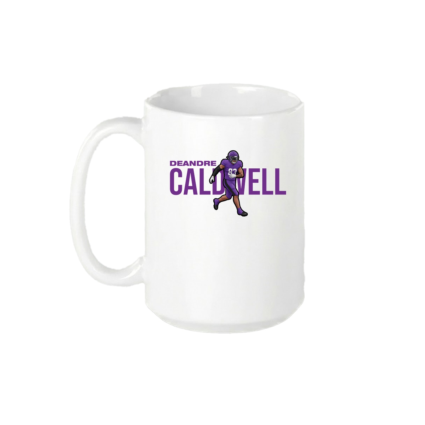 15oz Coffee Mug — Player Name in White