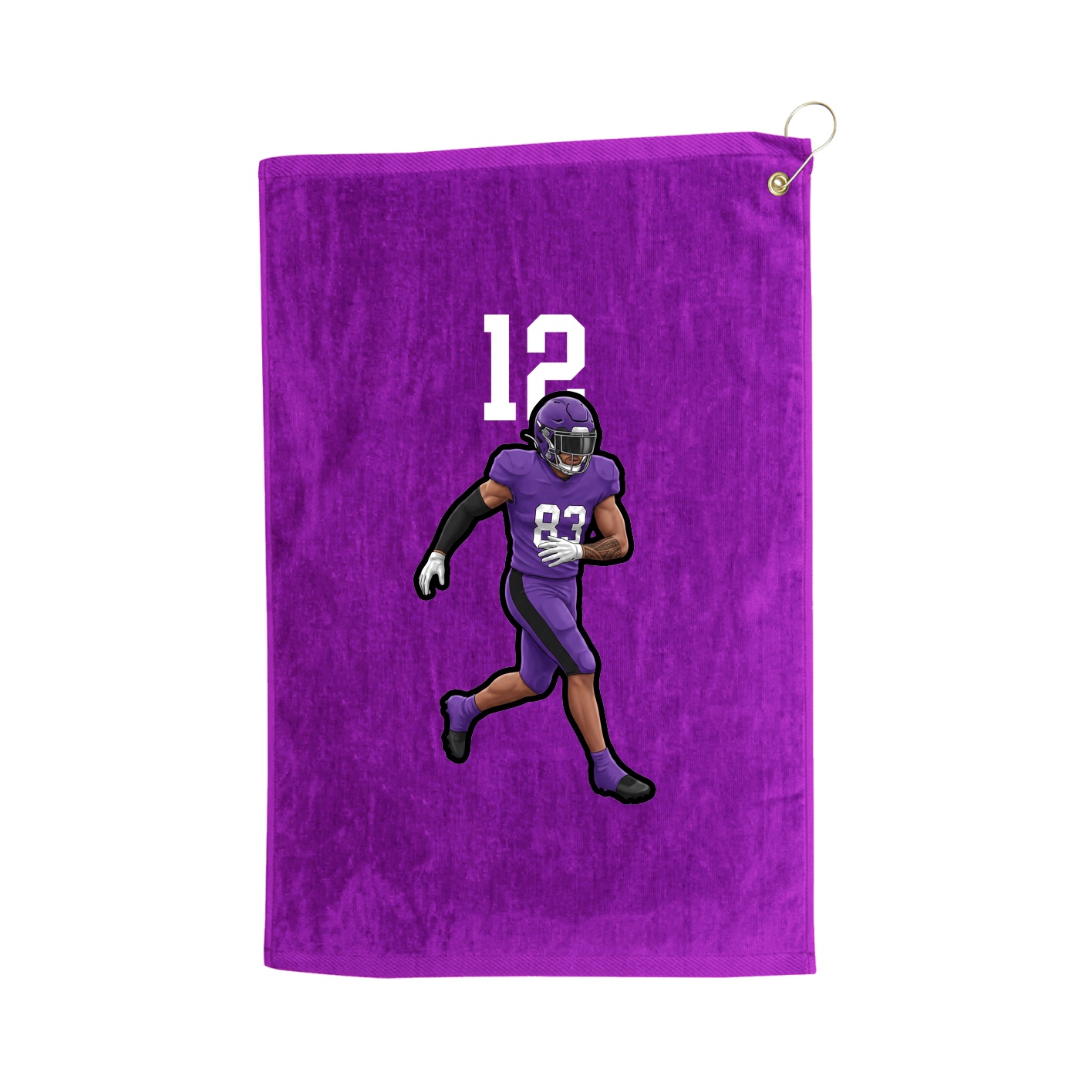 Golf Towel — Number Top in Purple