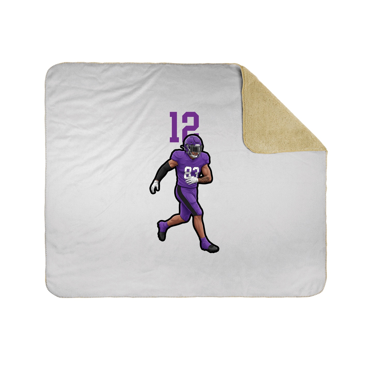 Throw Blanket — Number Top in White
