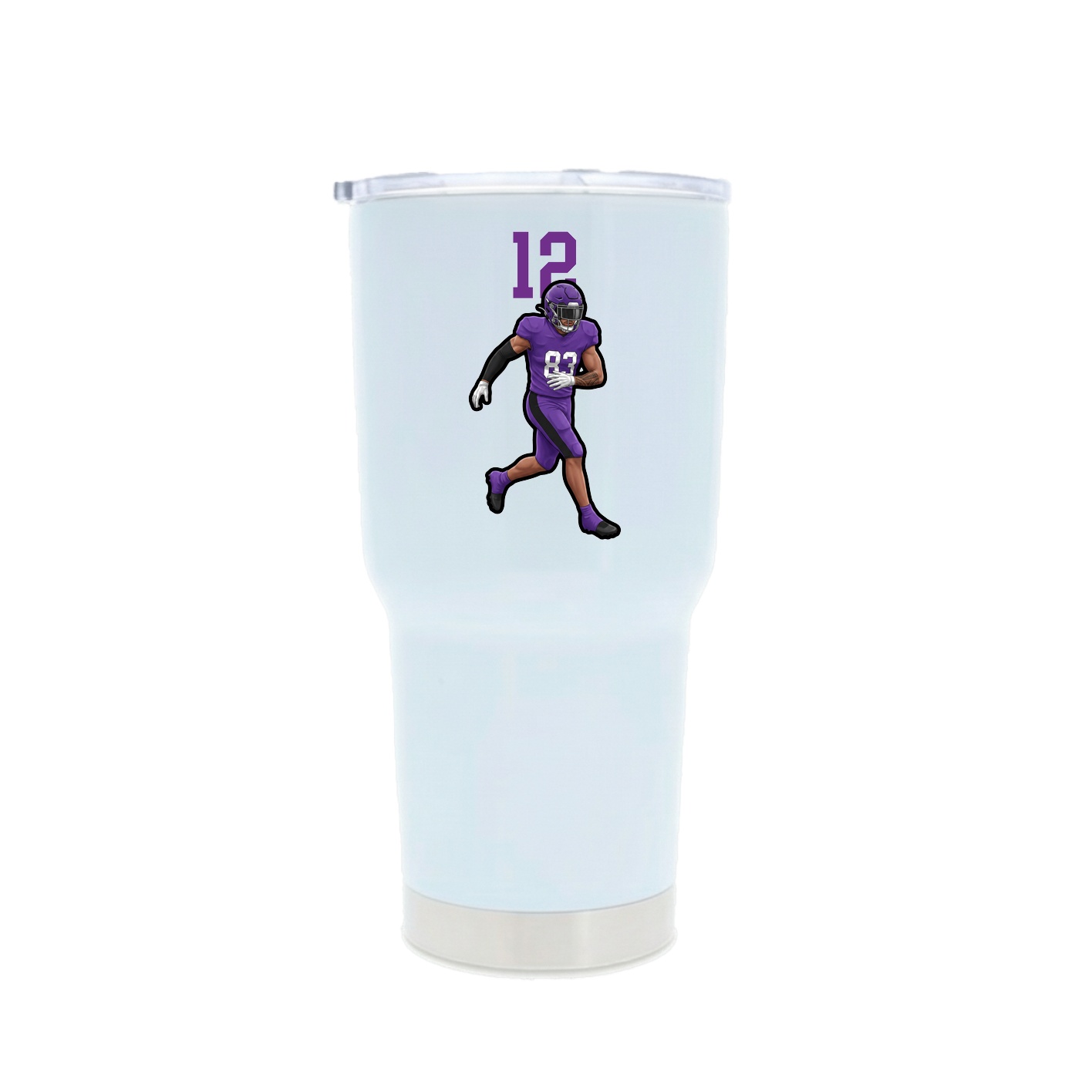 30oz Stainless Steel Tumbler — Number Top in White