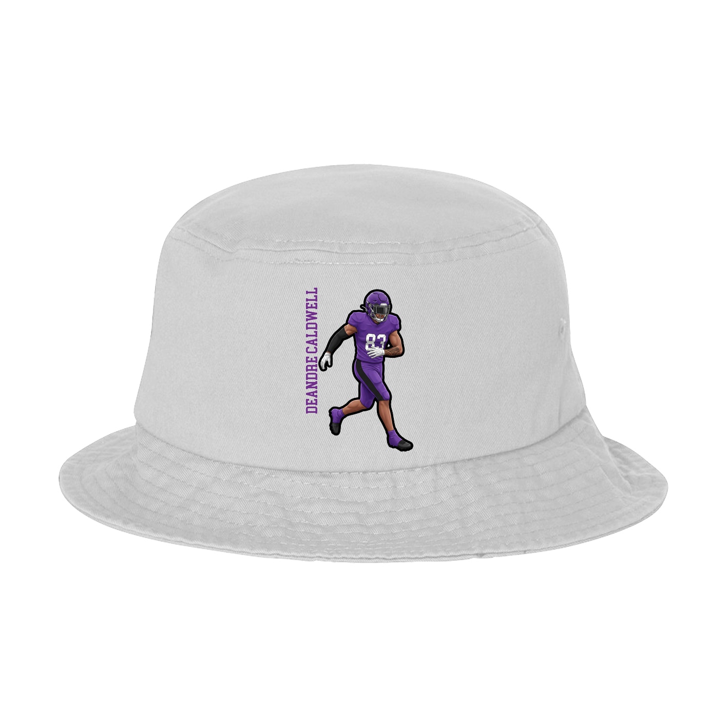 Bucket Cap — Name Vertical in White