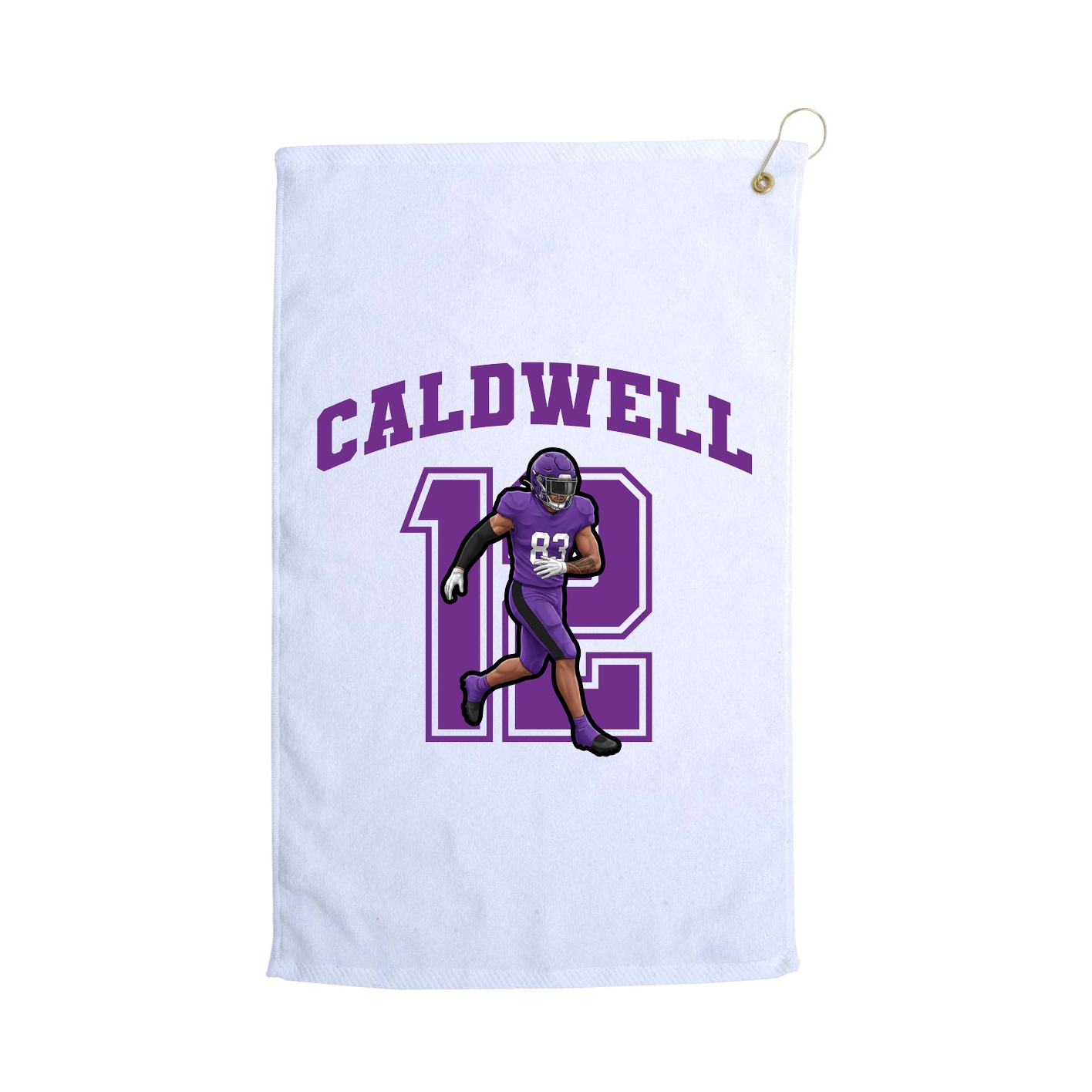 Golf Towel — Number in White