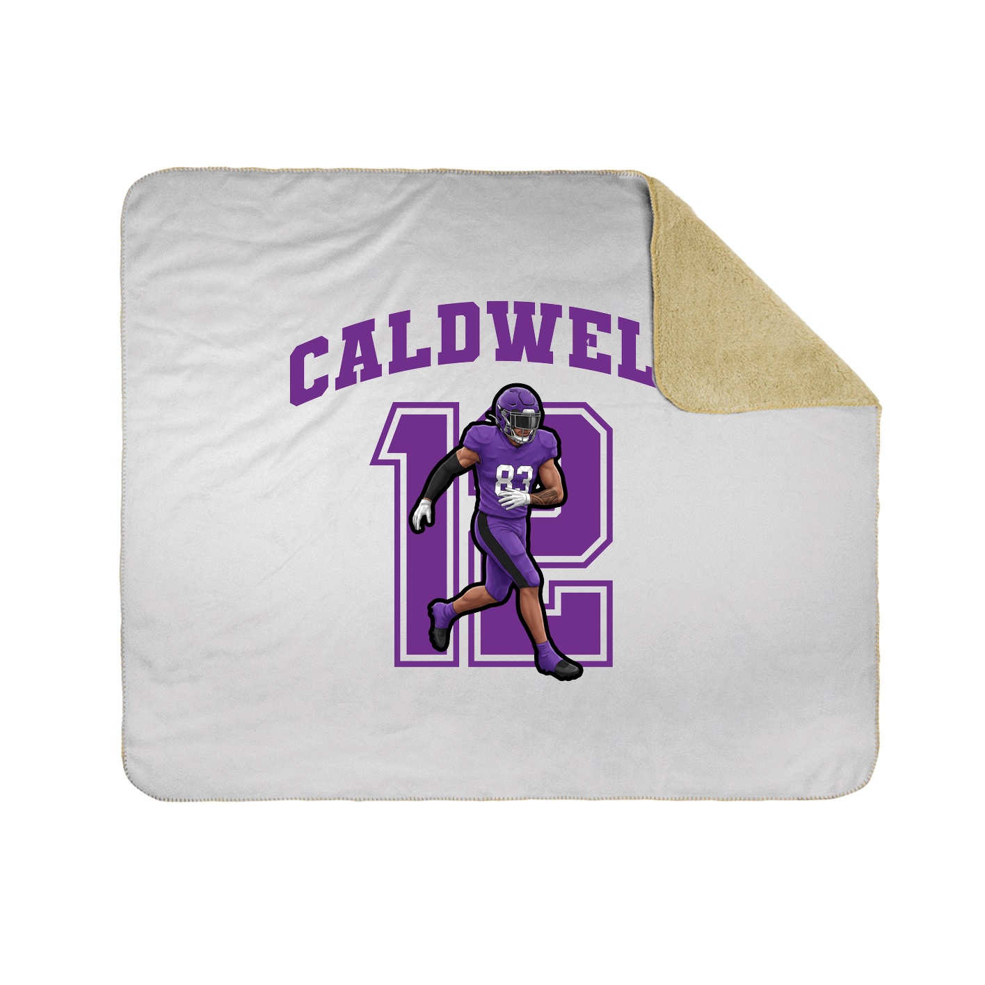 Throw Blanket — Number in White
