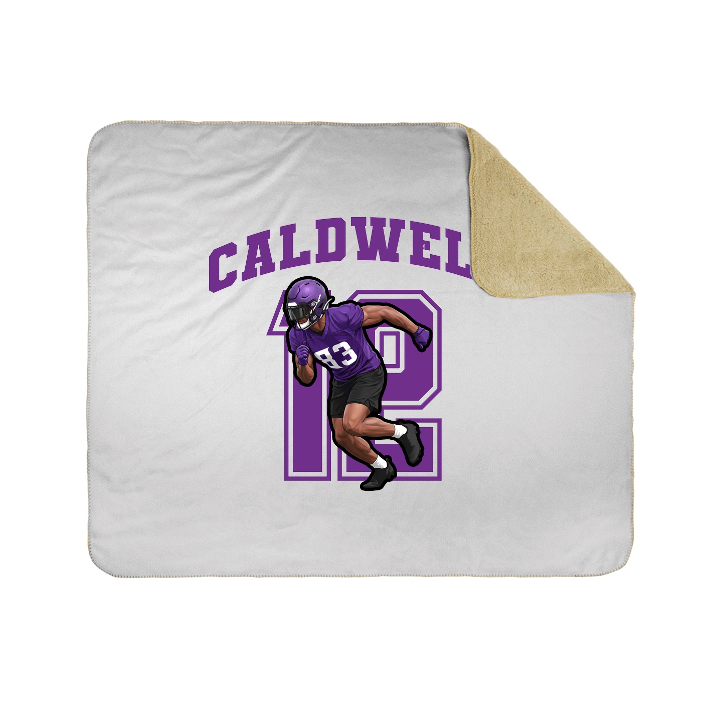 Throw Blanket — Number in White