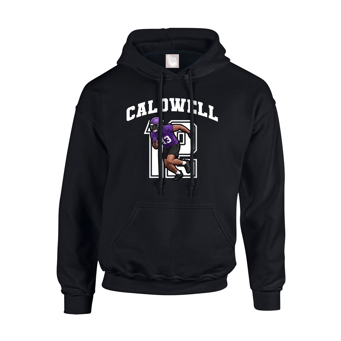 Hoodie — Number in Black