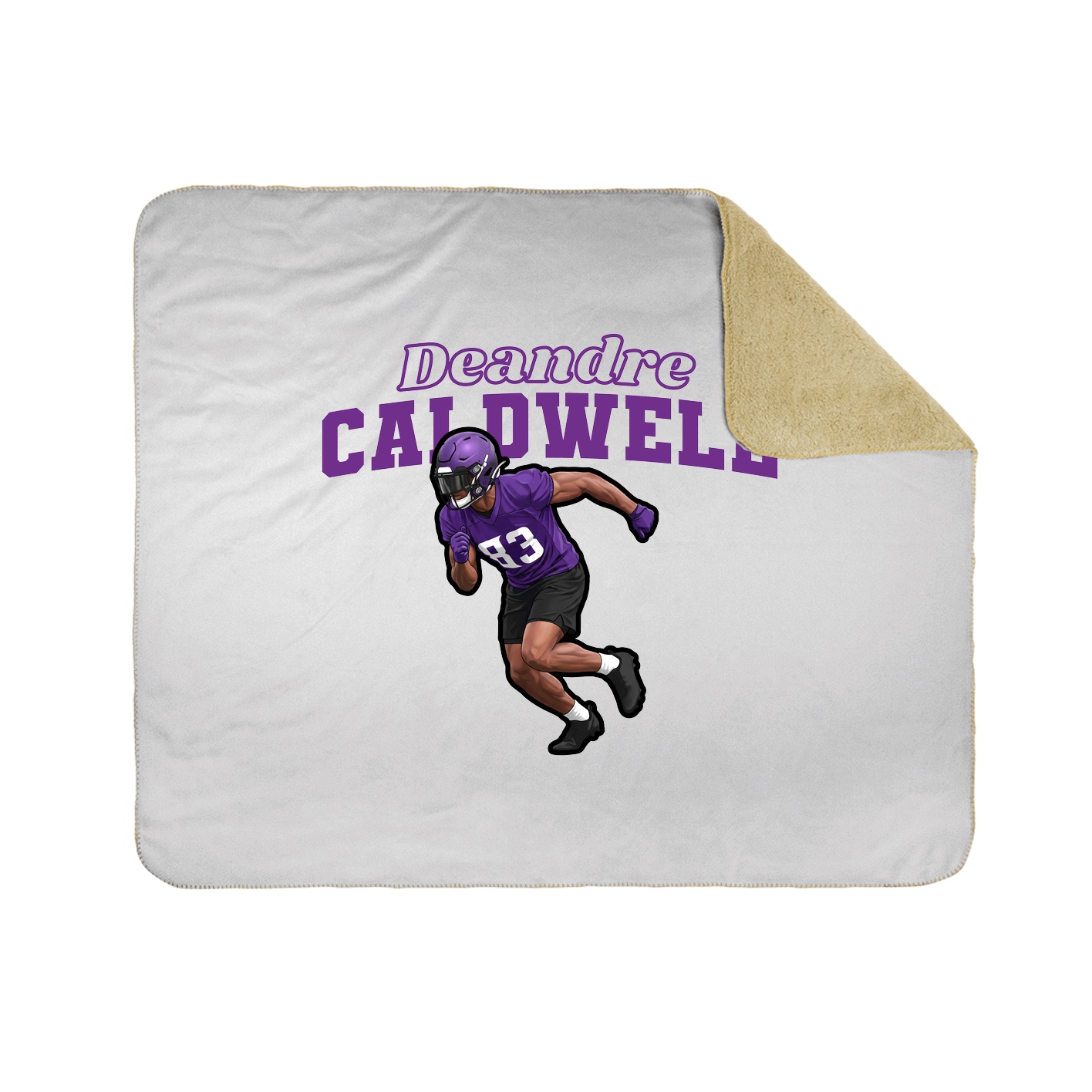 Throw Blanket — Name Arch in White