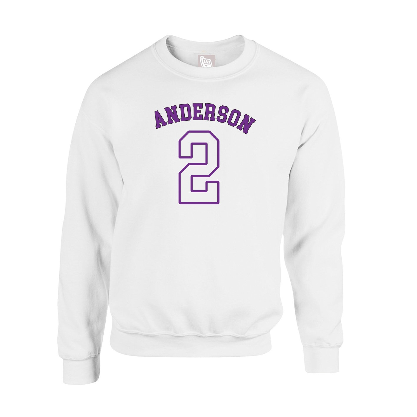 Fleece Crew — Shirsey Arch in White