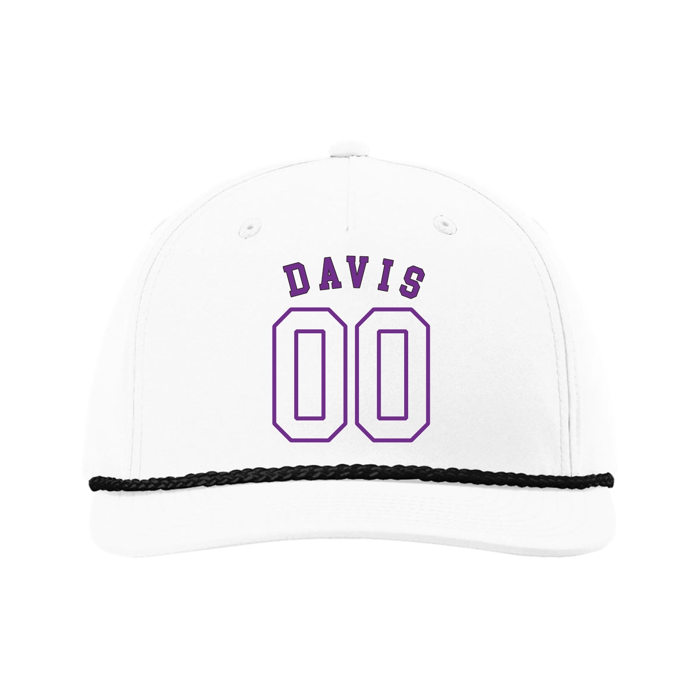 Five-Panel Classic Rope Cap — Shirsey Arch in White