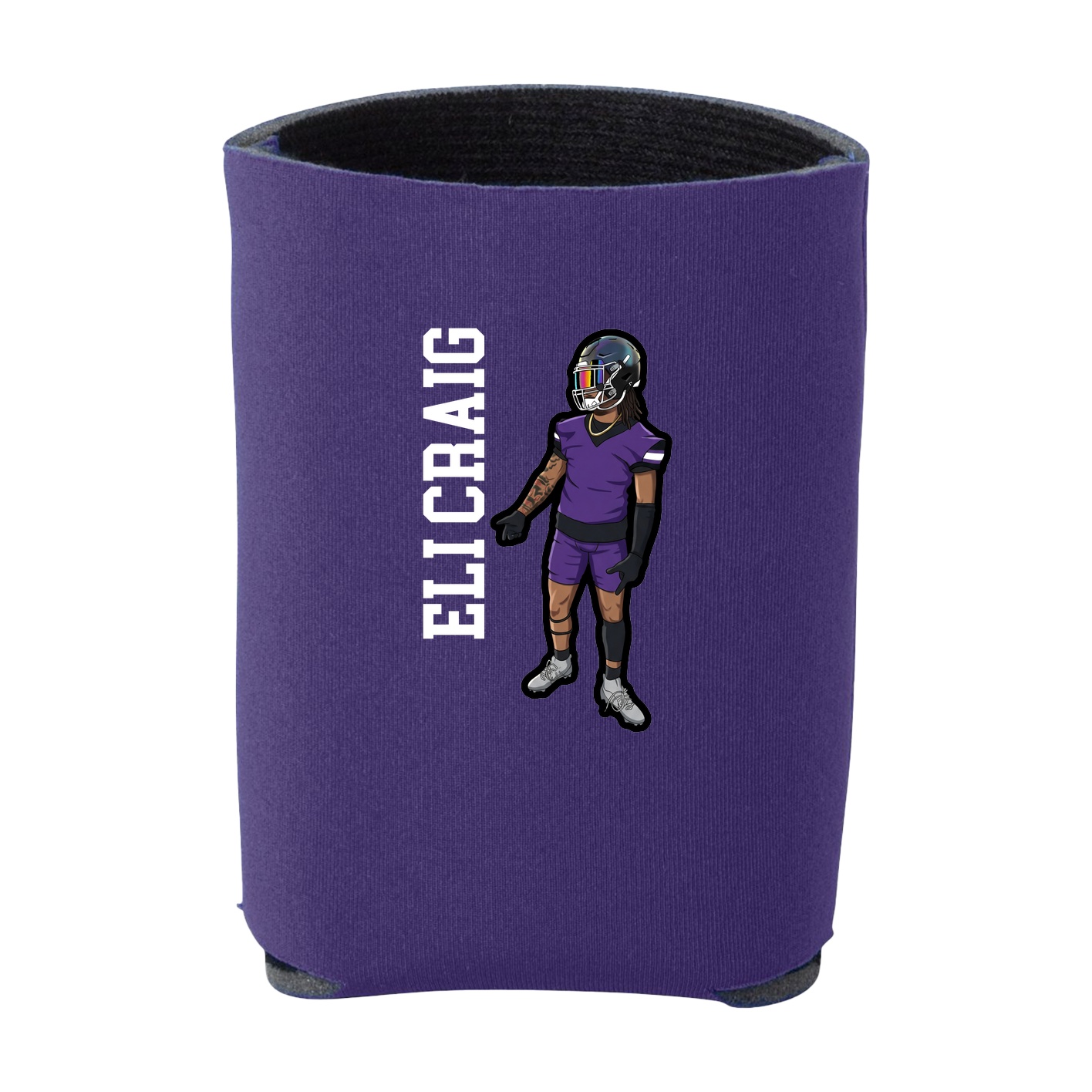 Can Holder — Name Vertical in Purple