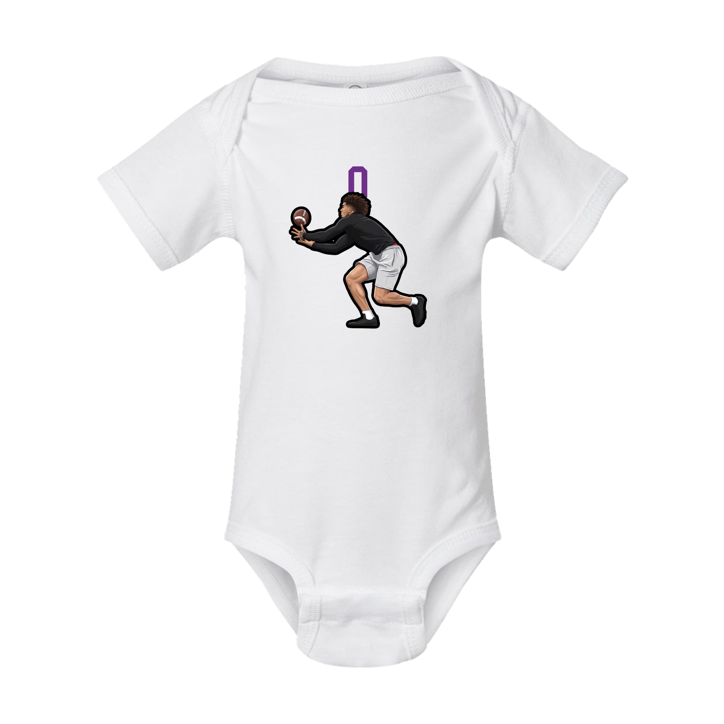 Baby Onesie — Number Top in White
