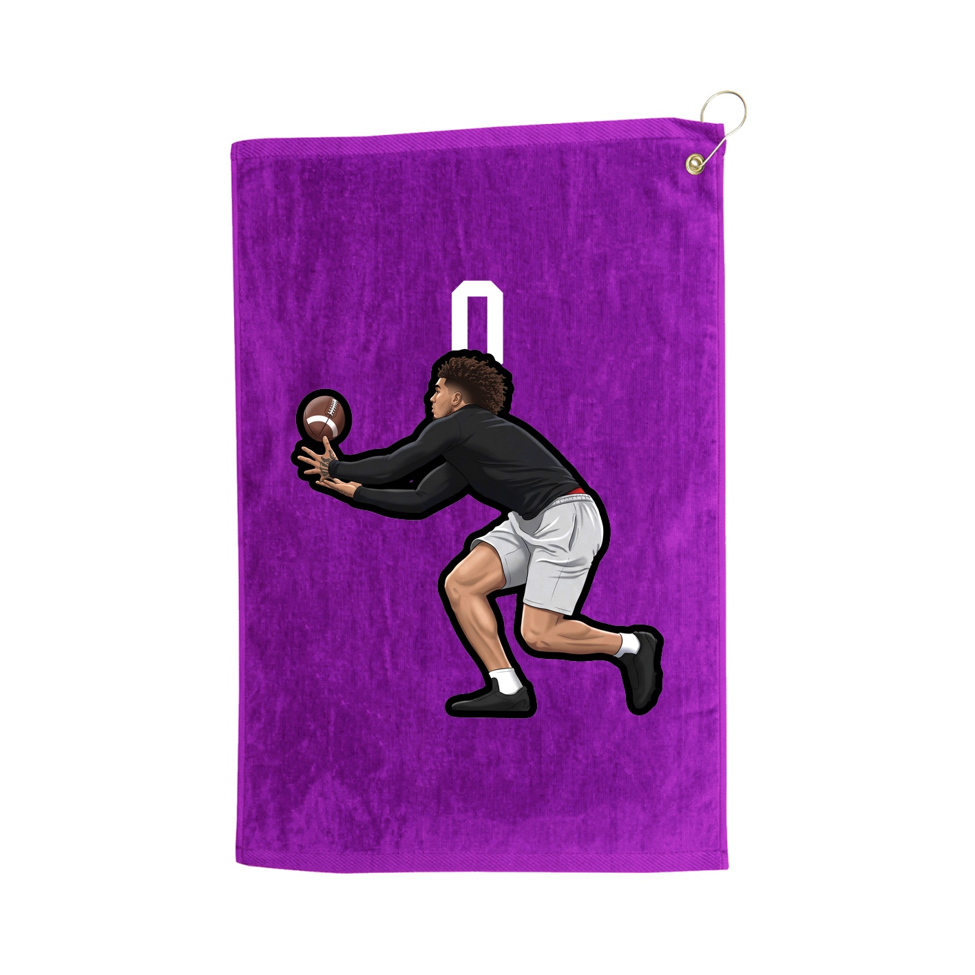 Golf Towel — Number Top in Purple