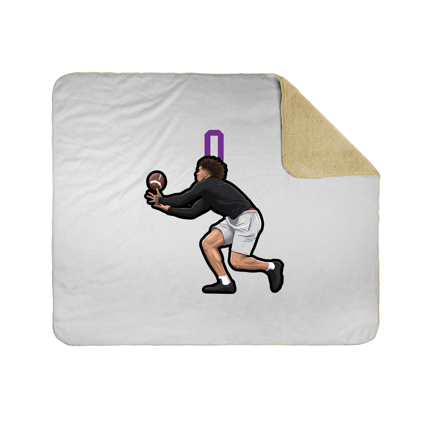 Throw Blanket — Number Top in White