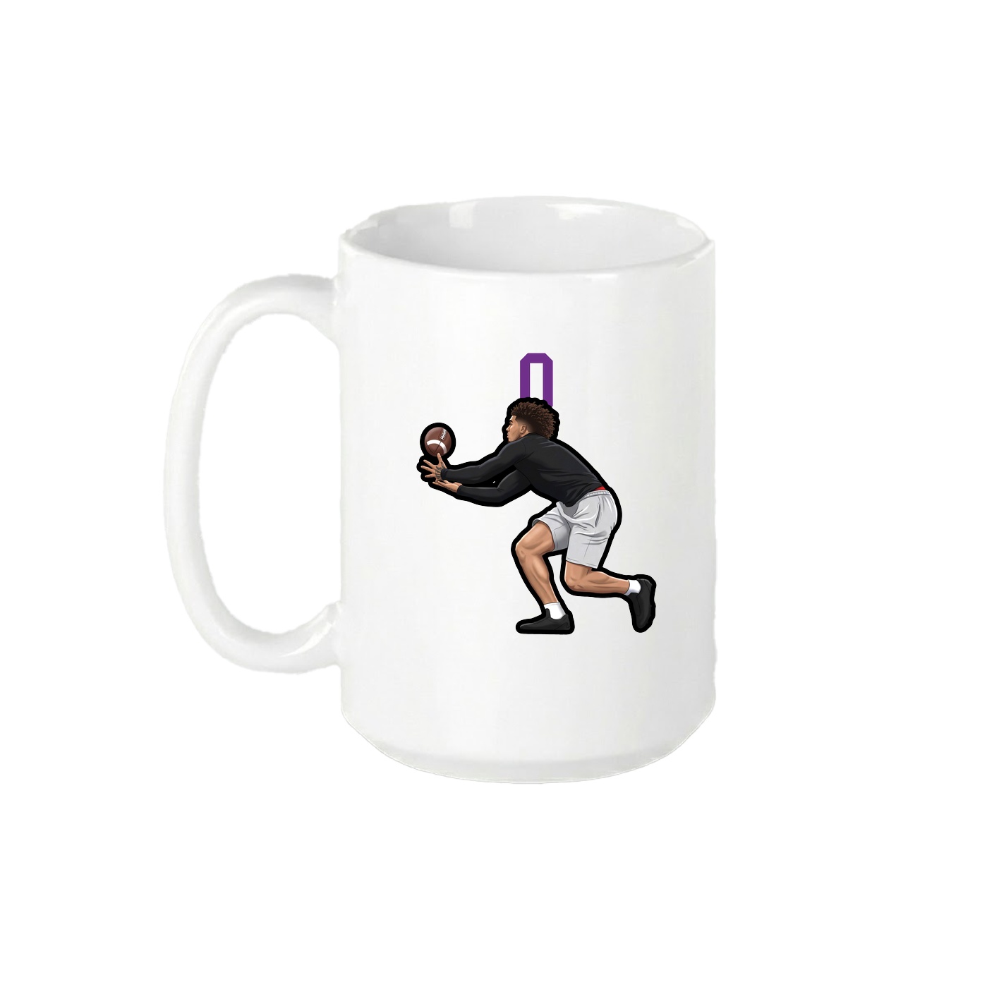 15oz Coffee Mug — Number Top in White