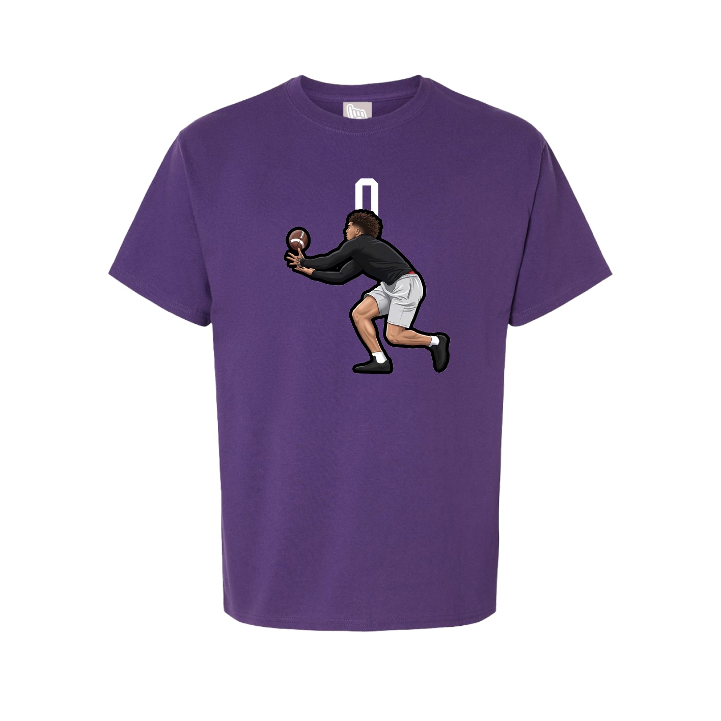 Youth Tee — Number Top in Purple