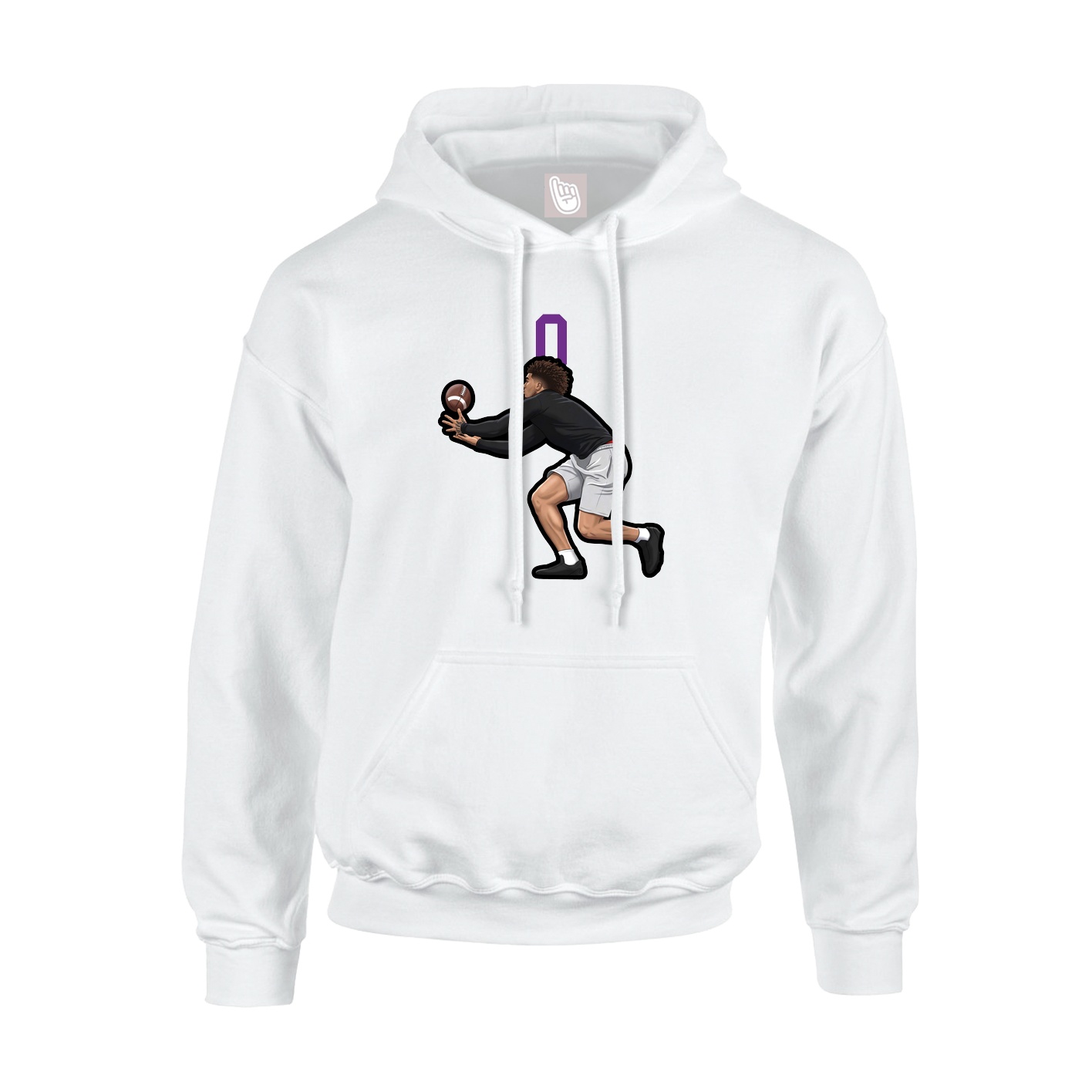 Hoodie — Number Top in White
