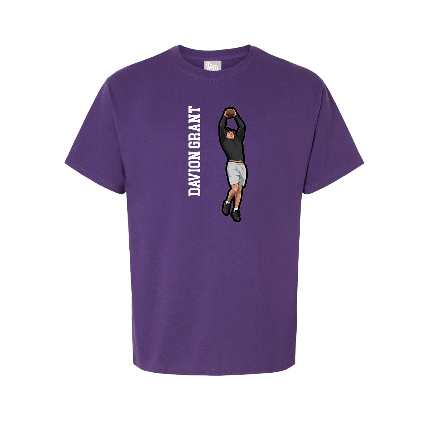 Tee — Name Vertical in Purple