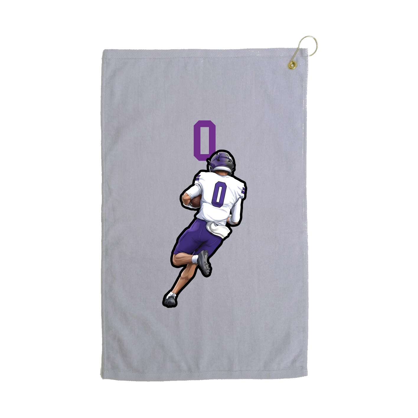 Golf Towel — Number Top in Grey