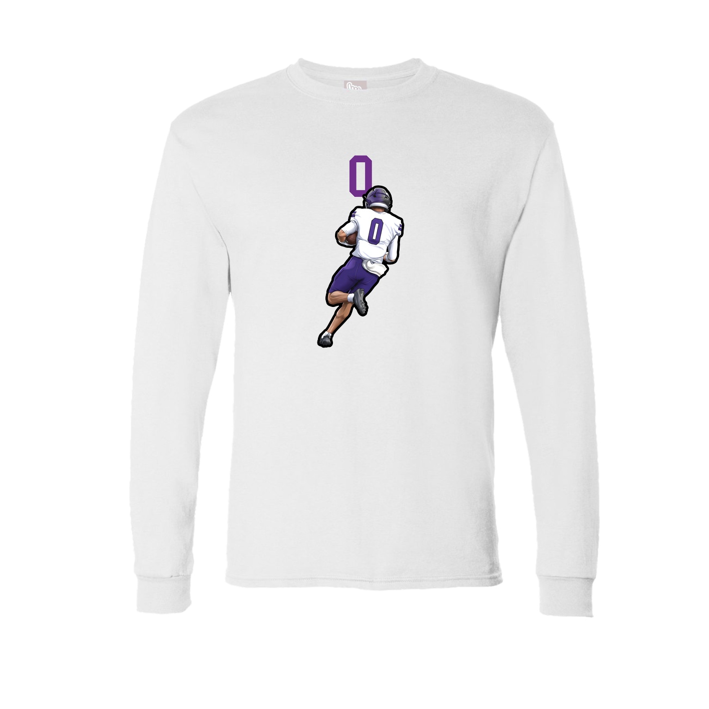 Long Sleeve Tee — Number Top in White