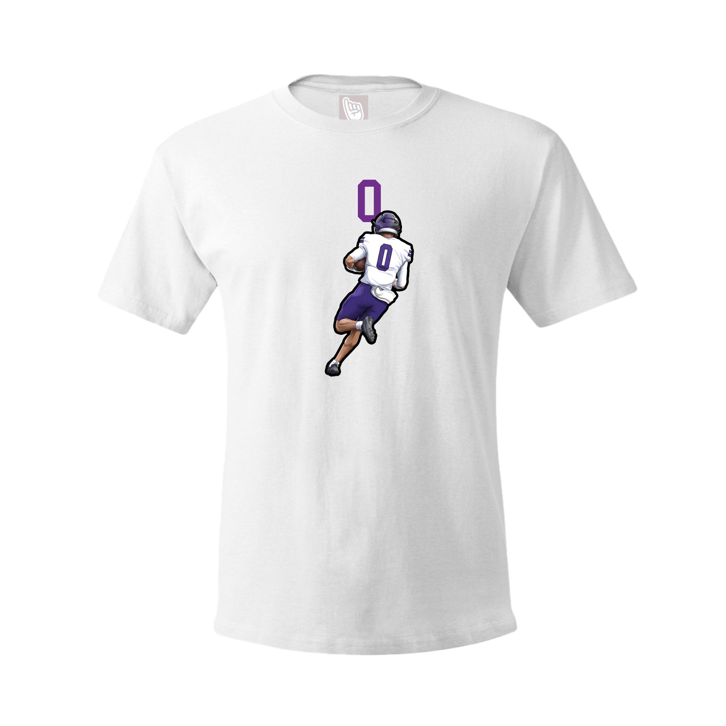 Youth Tee — Number Top in White