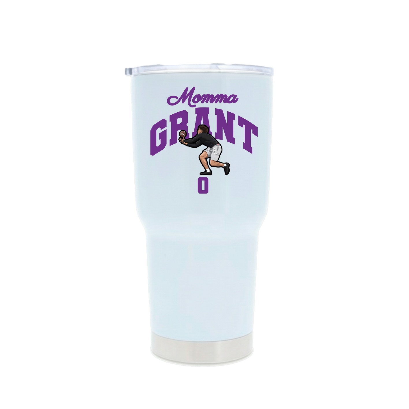 30oz Stainless Steel Tumbler — Mothers Day Arch in White