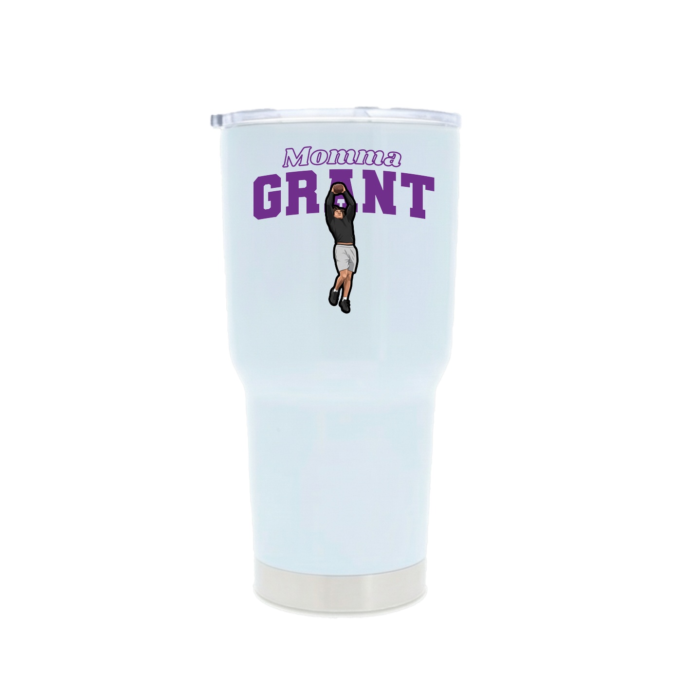 30oz Stainless Steel Tumbler — Mothers Day Block in White