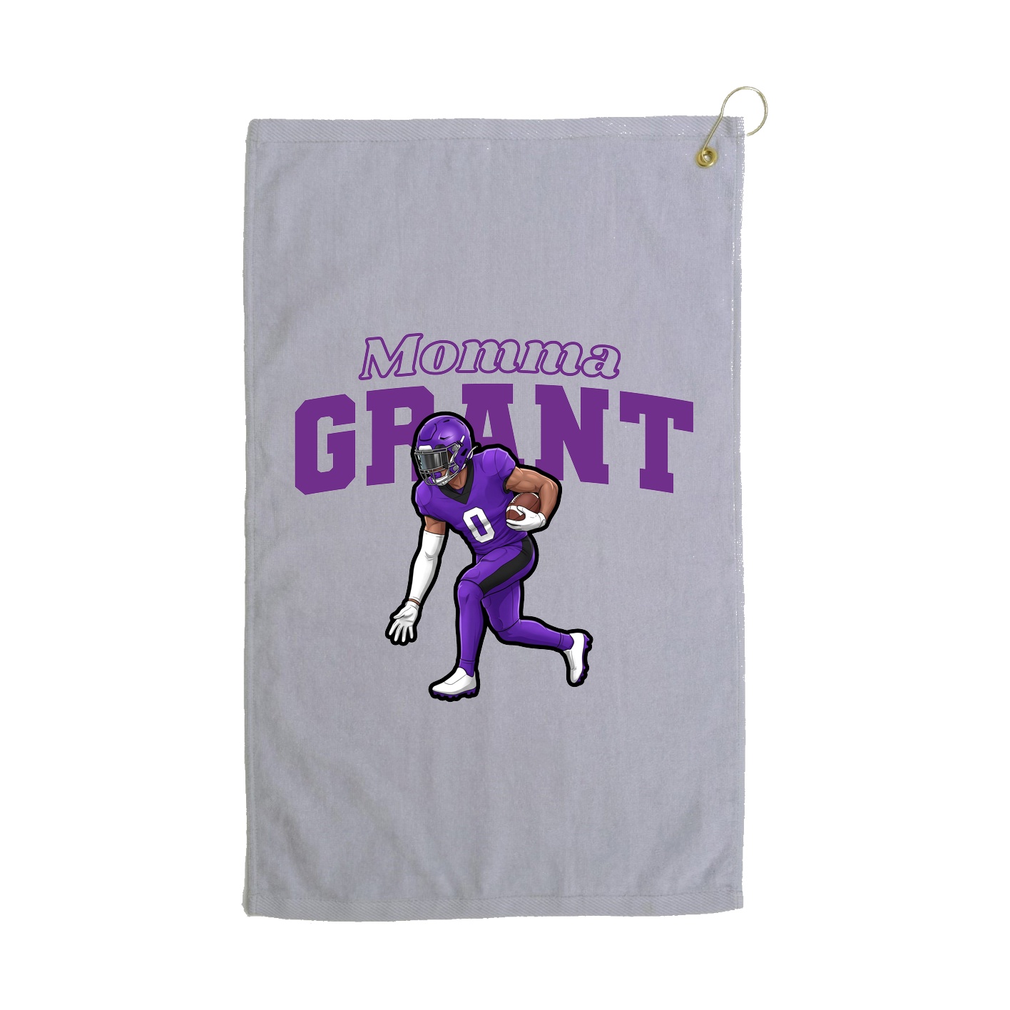 Golf Towel — Mothers Day Block in Grey