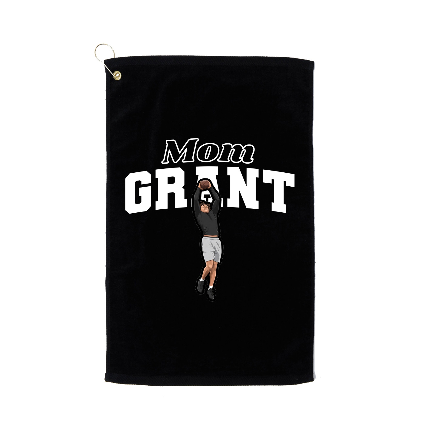Golf Towel — Mothers Day Block in Black