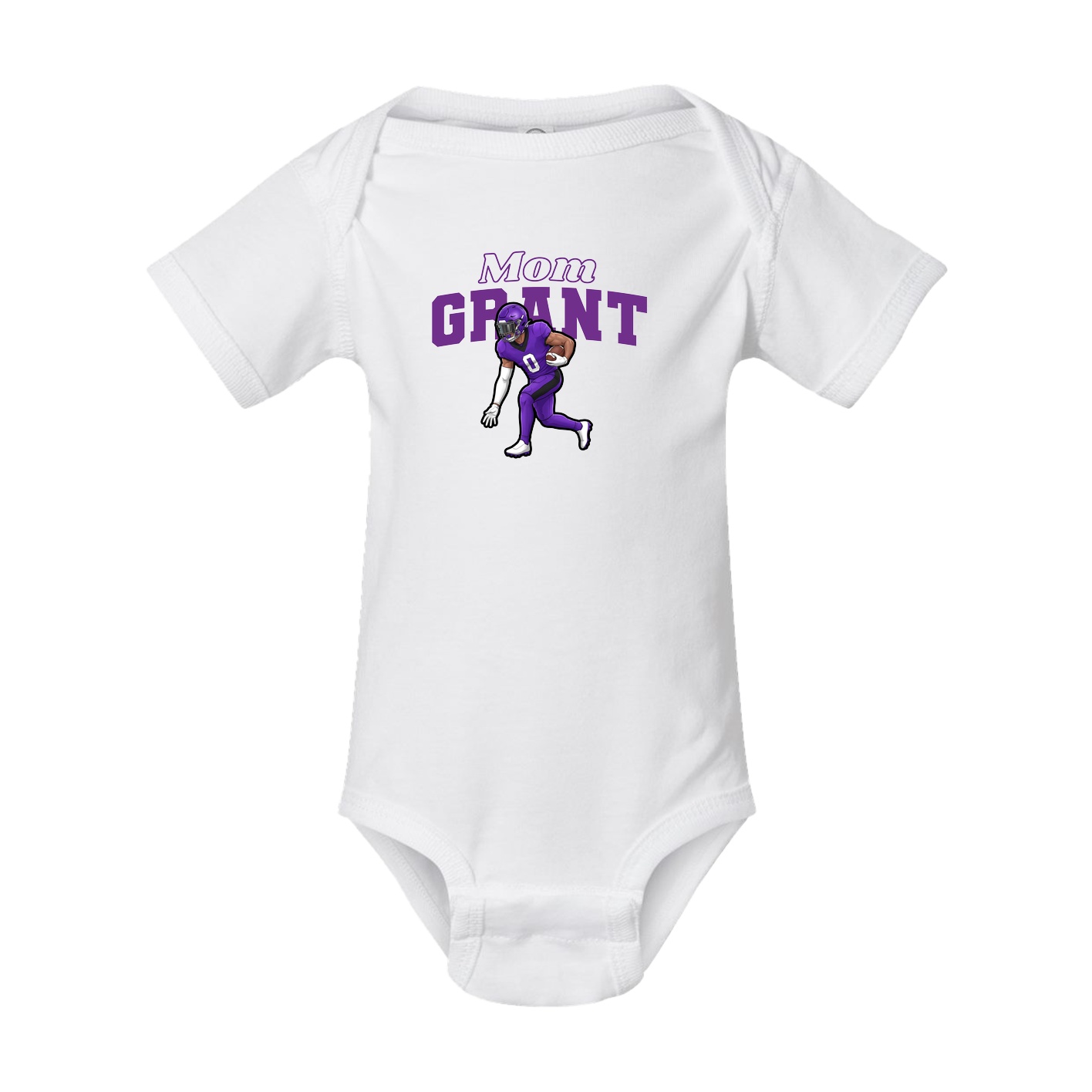 Baby Onesie — Mothers Day Block in White
