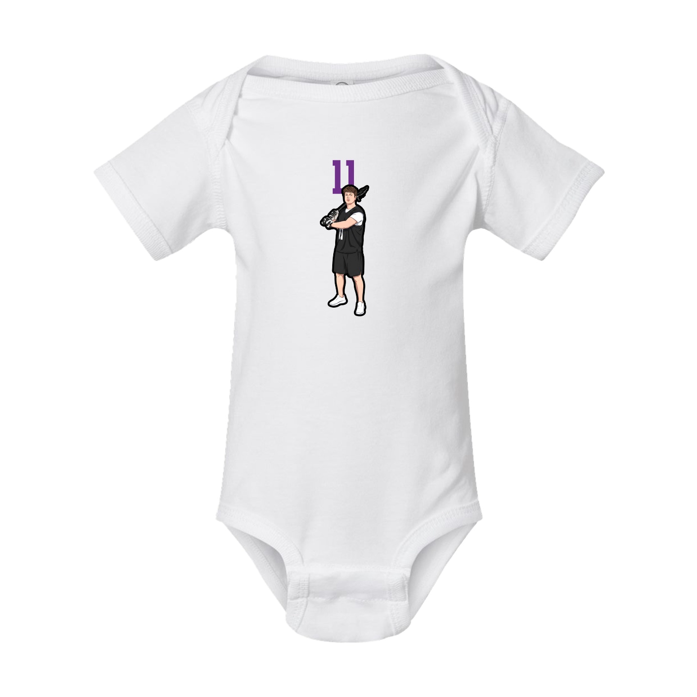 Baby Onesie — Number Top in White