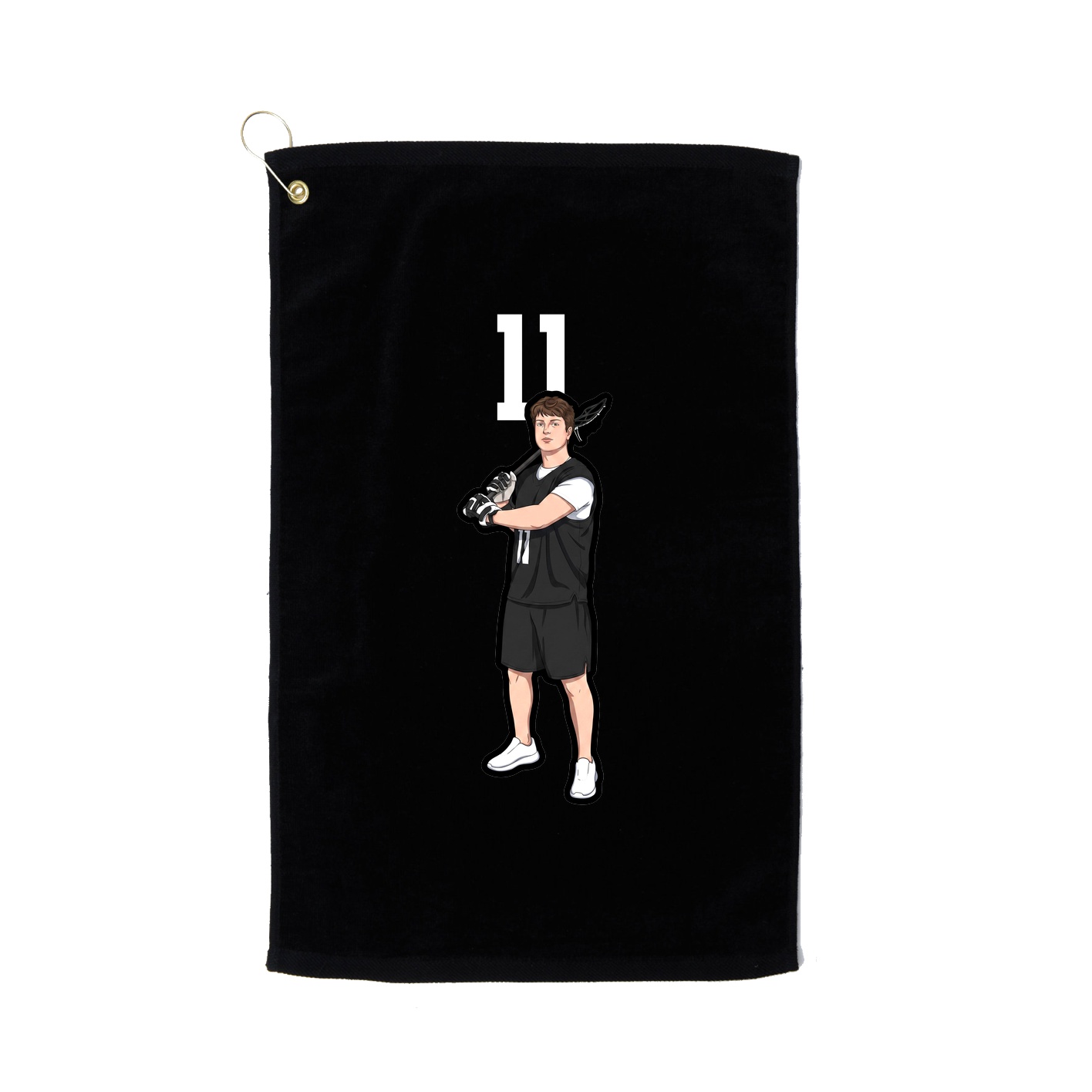 Golf Towel — Number Top in Black