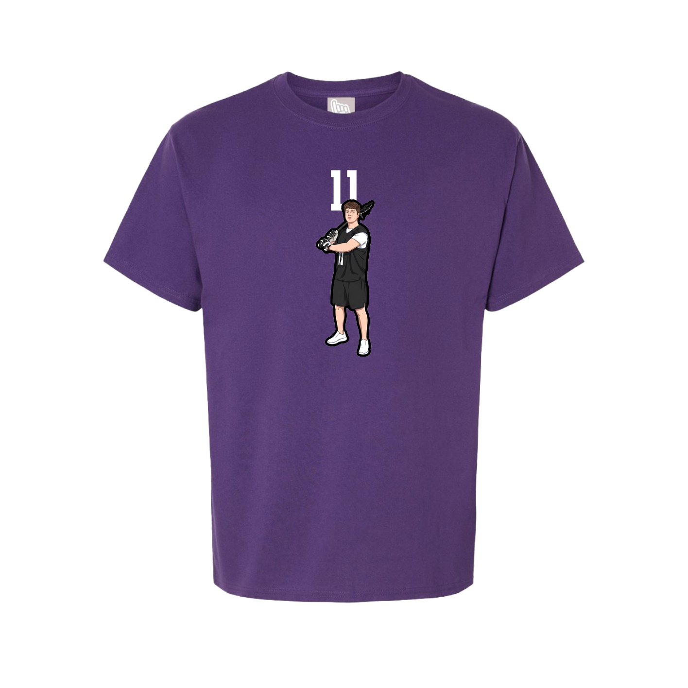Youth Tee — Number Top in Purple