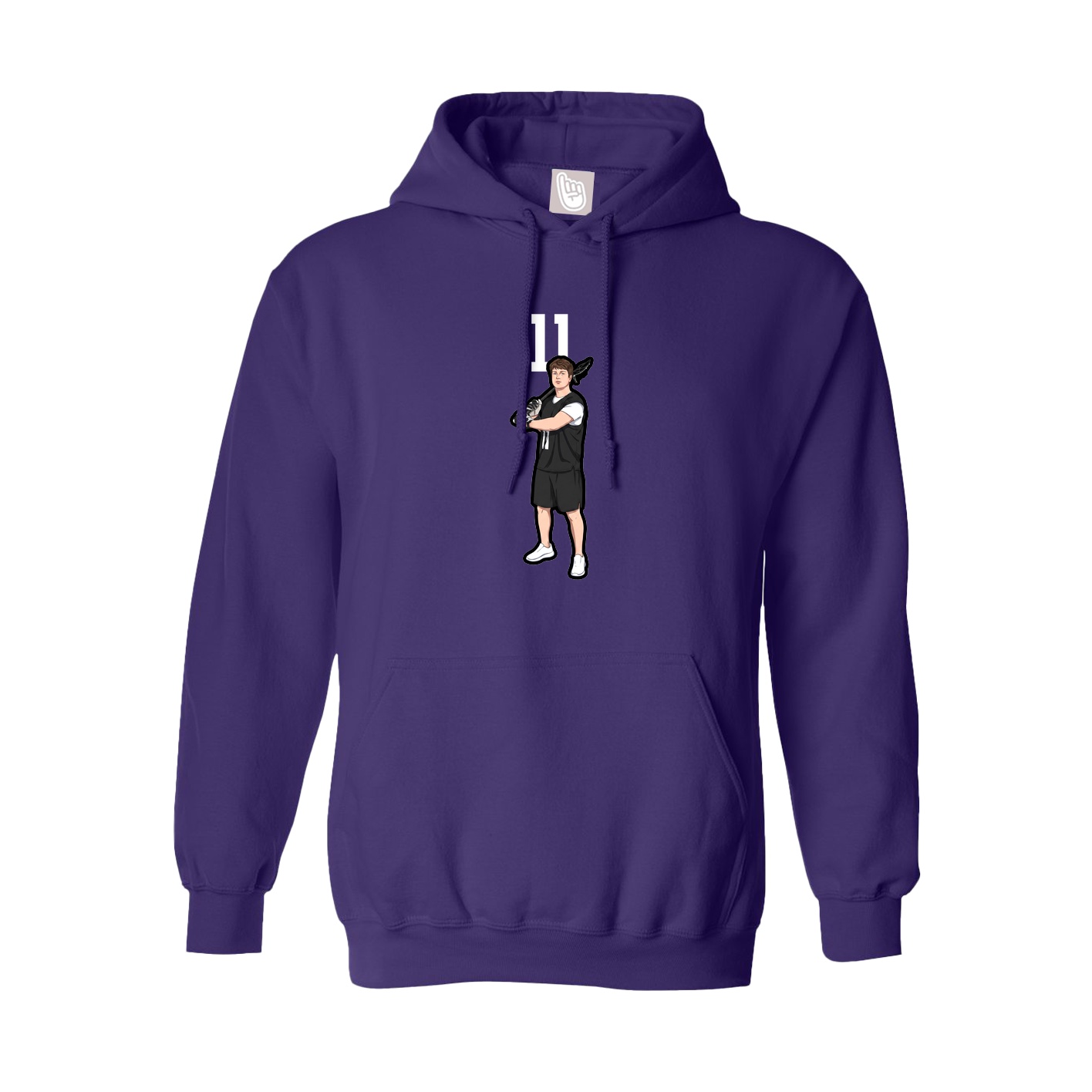 Hoodie — Number Top in Purple