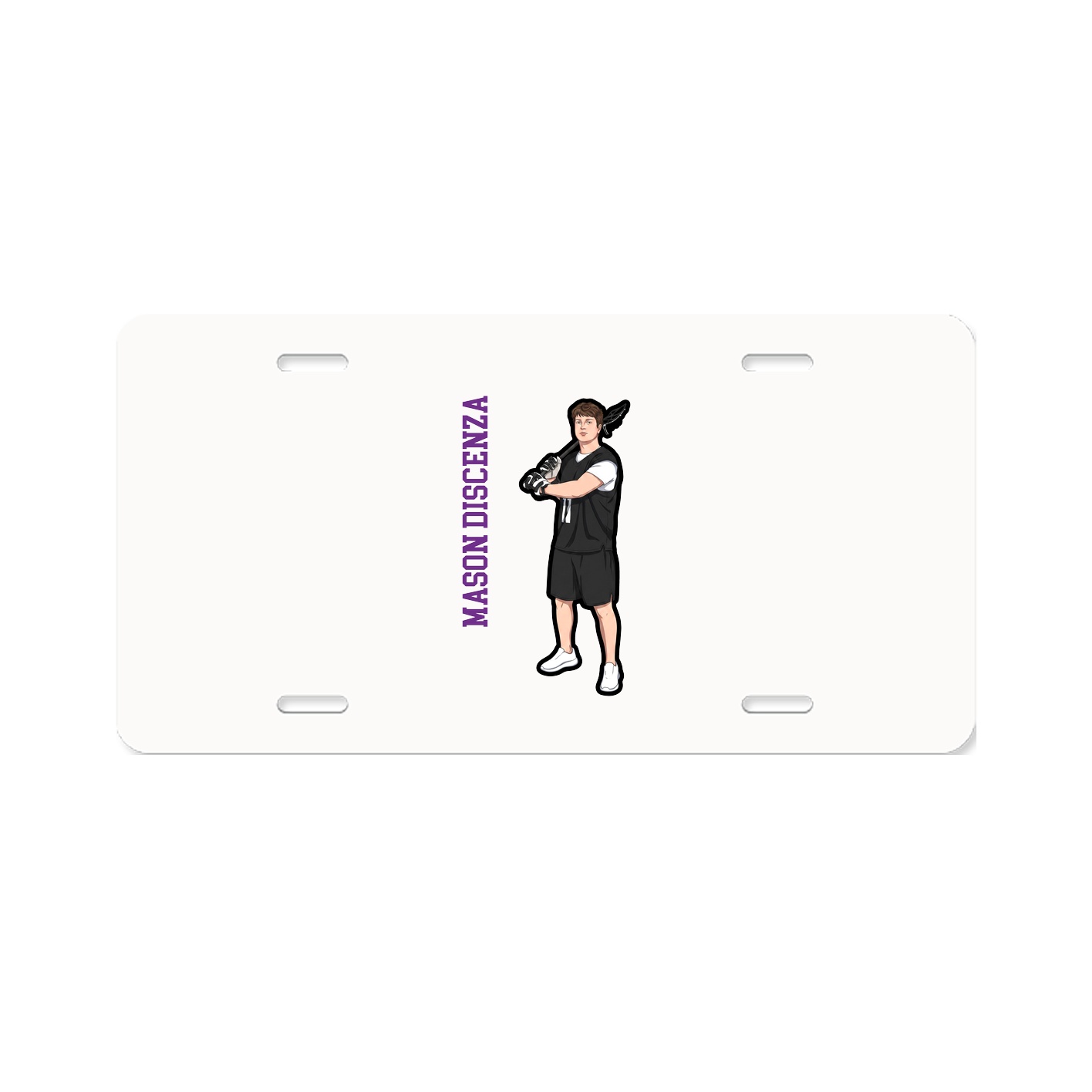 License Plate — Name Vertical in Classic