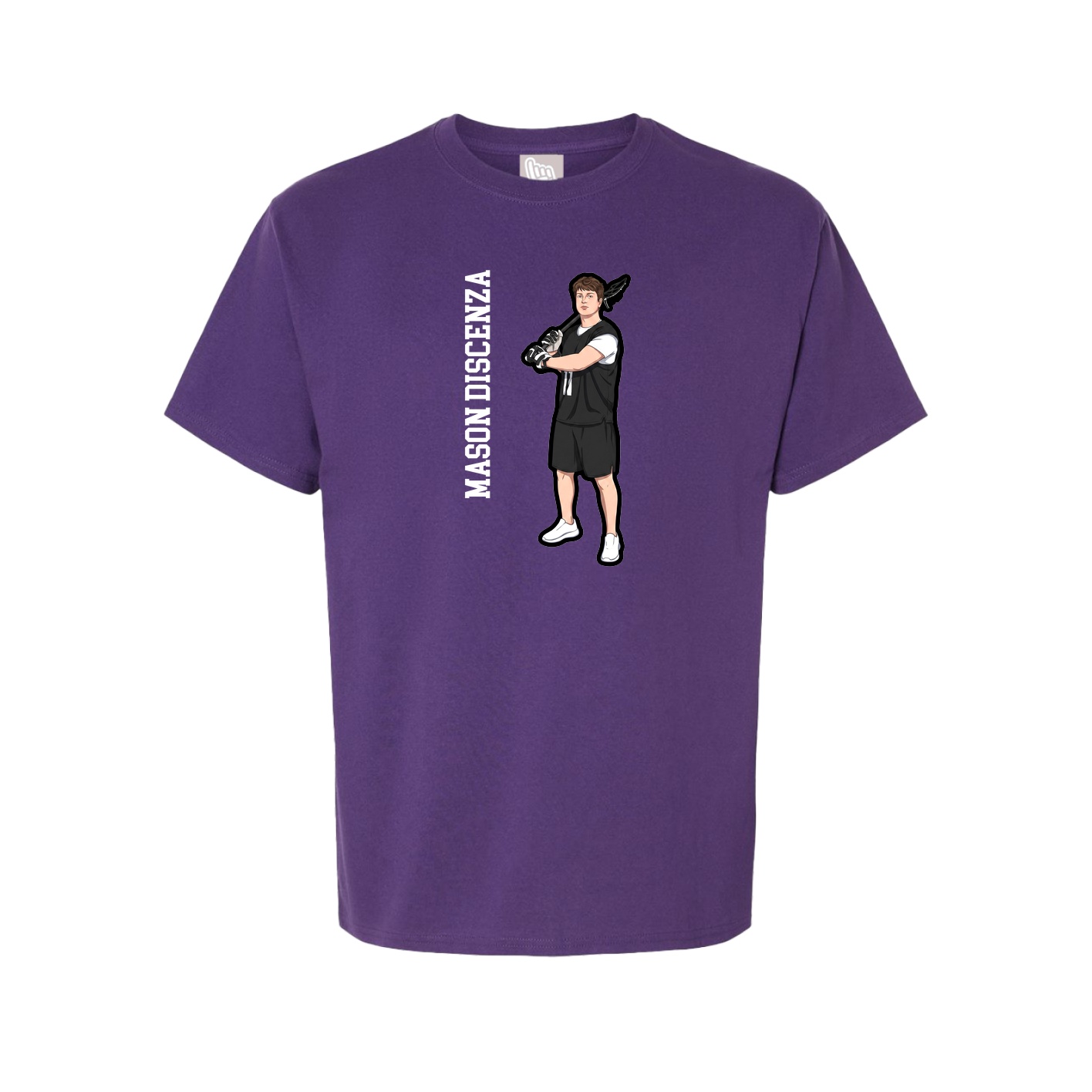 Tee — Name Vertical in Purple