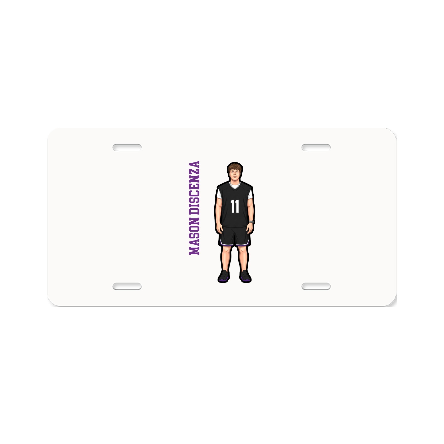License Plate — Name Vertical in Classic