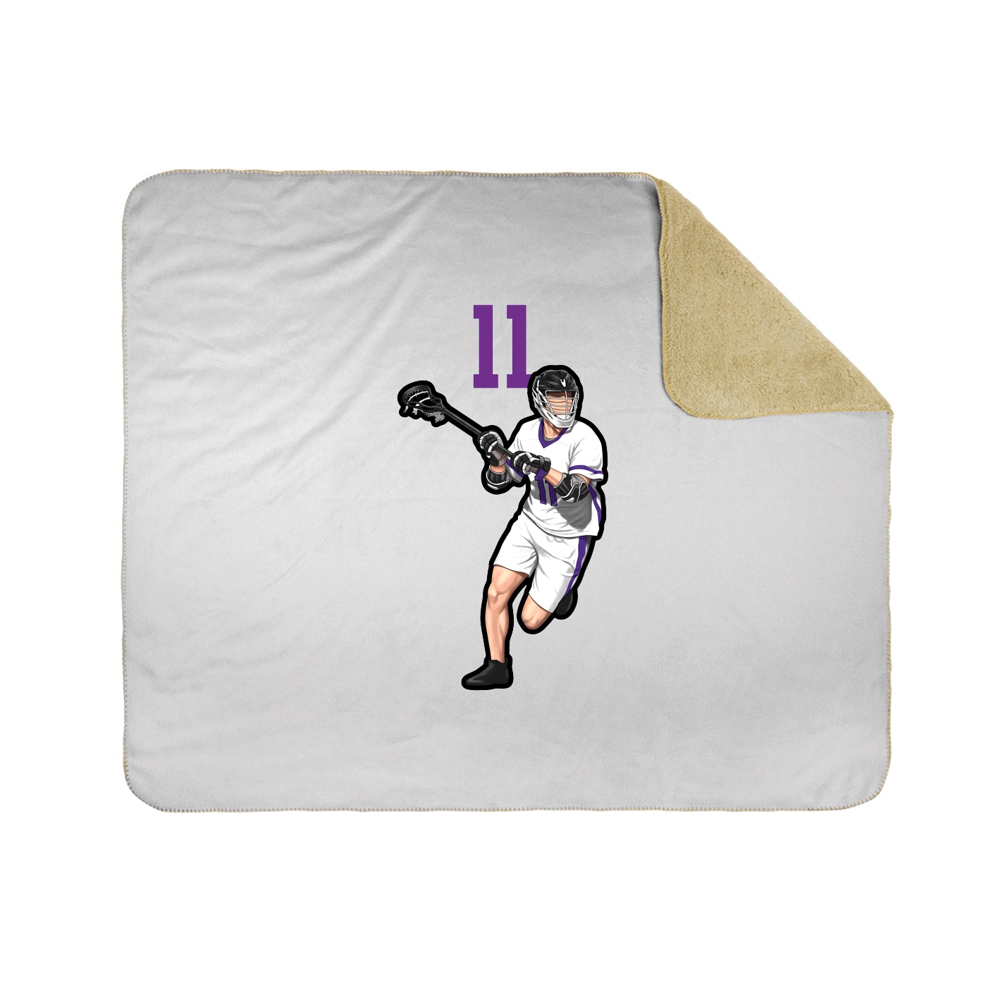 Throw Blanket — Number Top in White