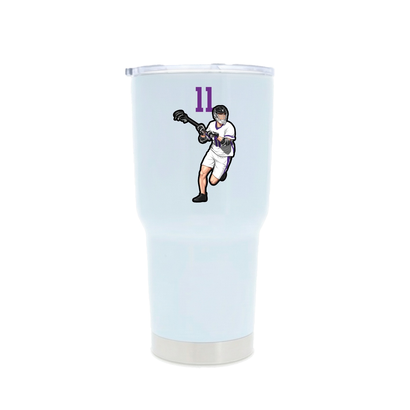 30oz Stainless Steel Tumbler — Number Top in White